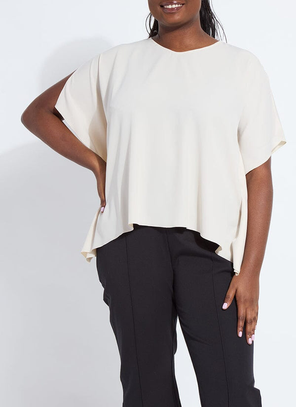 lyssé Carmen "V" Neck Scarf Top Curvy Sailcloth