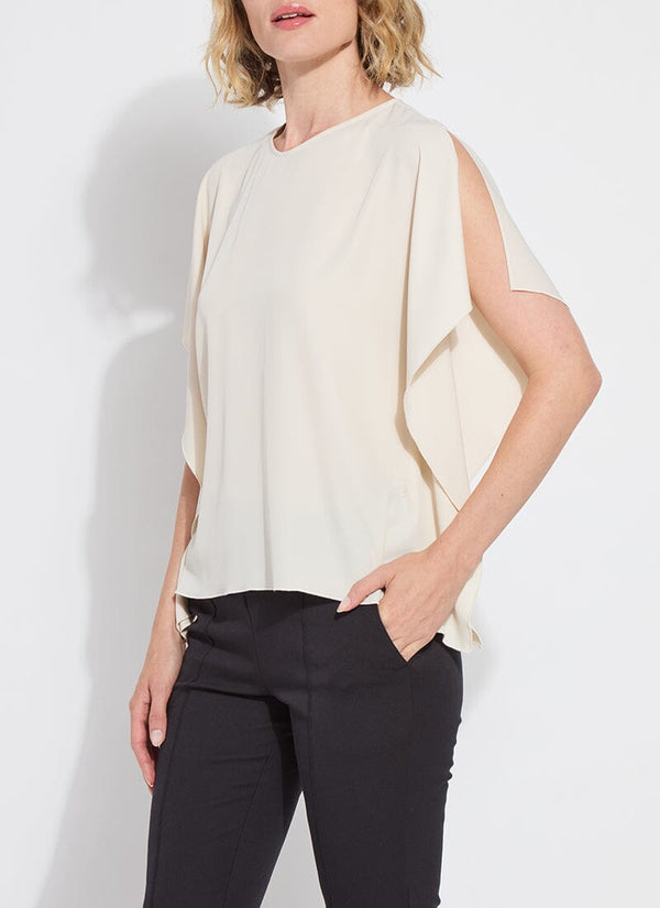 Lyssé Carmen "V" Neck Scarf Top Sailcloth