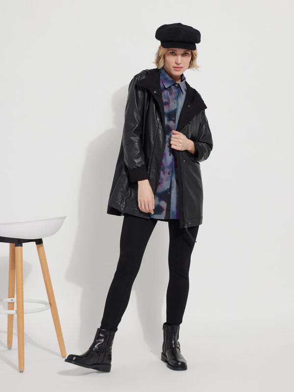 Lyssé Celine Vegan Leather Jacket Black