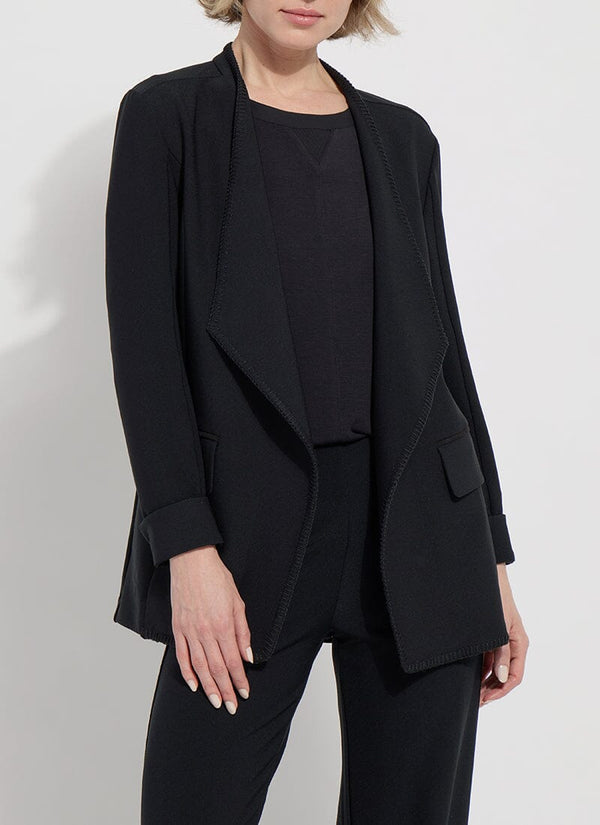 lyssé Chloe Blanket Stitch Blazer Black