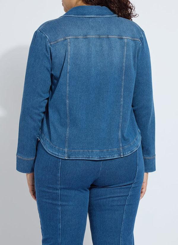 Lyssé Classic Denim Jacket Curvy Mid Wash