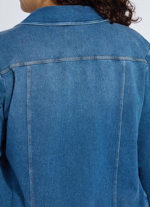 Lyssé Classic Denim Jacket Curvy Mid Wash