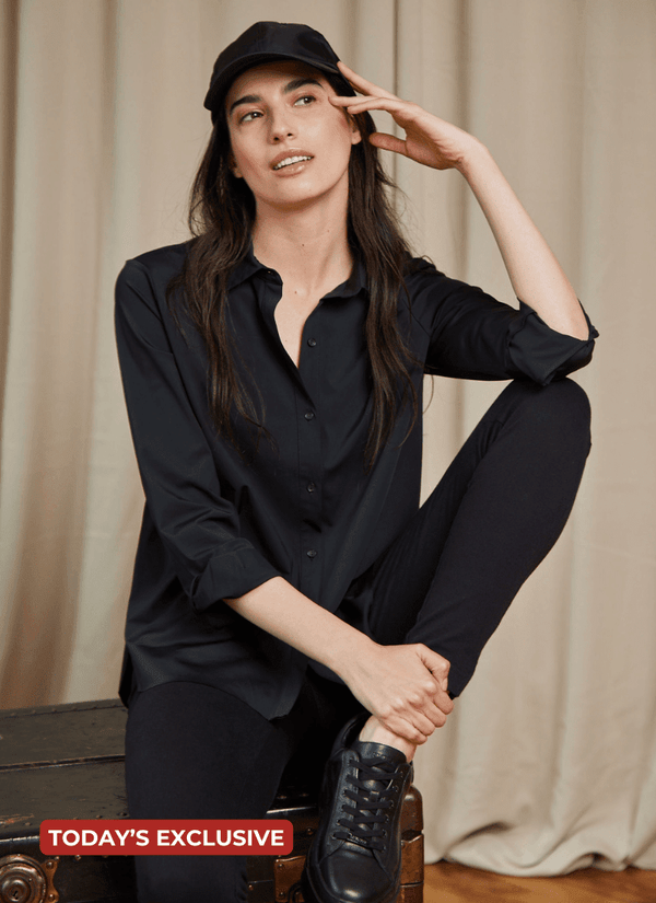 Lyssé Connie Button Down Black