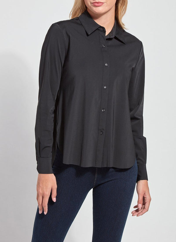 lyssé Connie Button Down Black