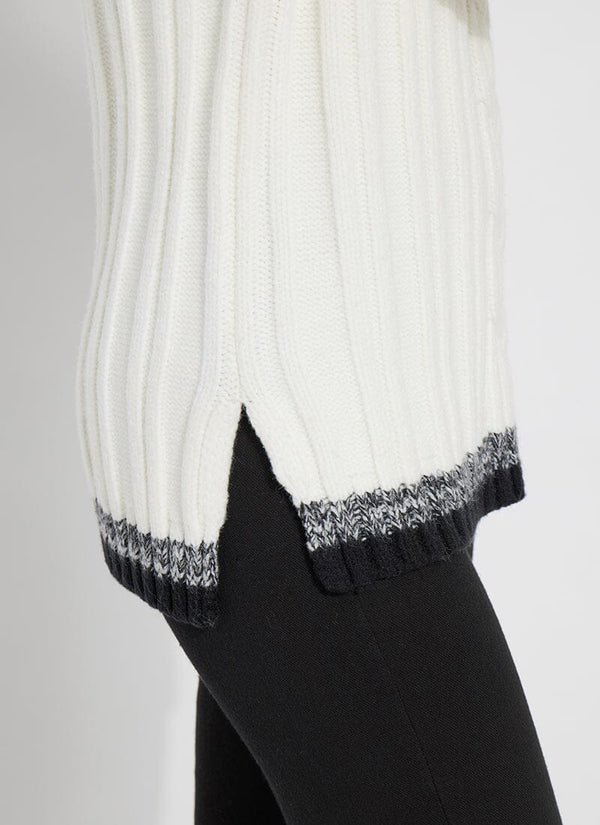 Lyssé Cozy Cable Alana Sweater Snow White