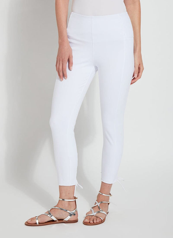 Lyssé Cropped Morgan Lace Up (24.5" Inseam) Mid Wash