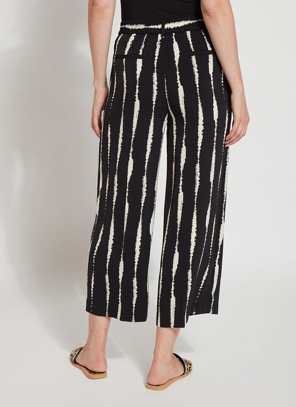 Lyssé Cropped Rhea Wide Leg Black Tidal Stripe