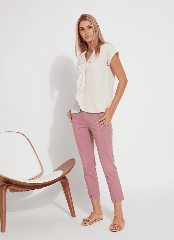 Lyssé Cropped Rosalie Trouser (26" Inseam) Oat