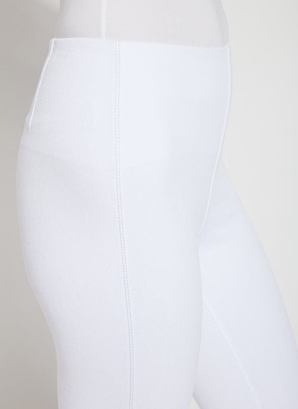 Lyssé Cropped Zip Hem Denim - White (24" Inseam) White