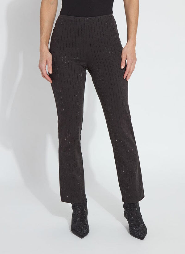 Lyssé Crystal Denim Straight Leg (28" Inseam) Black