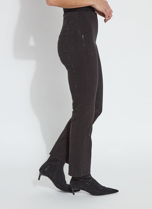 Lyssé Crystal Denim Straight Leg (28" Inseam) Black