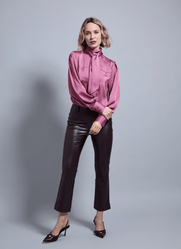 Lyssé Daiane Utility Scarf Blouse Glam Mauve