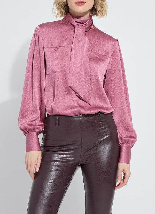 Lyssé Daiane Utility Scarf Blouse Glam Mauve