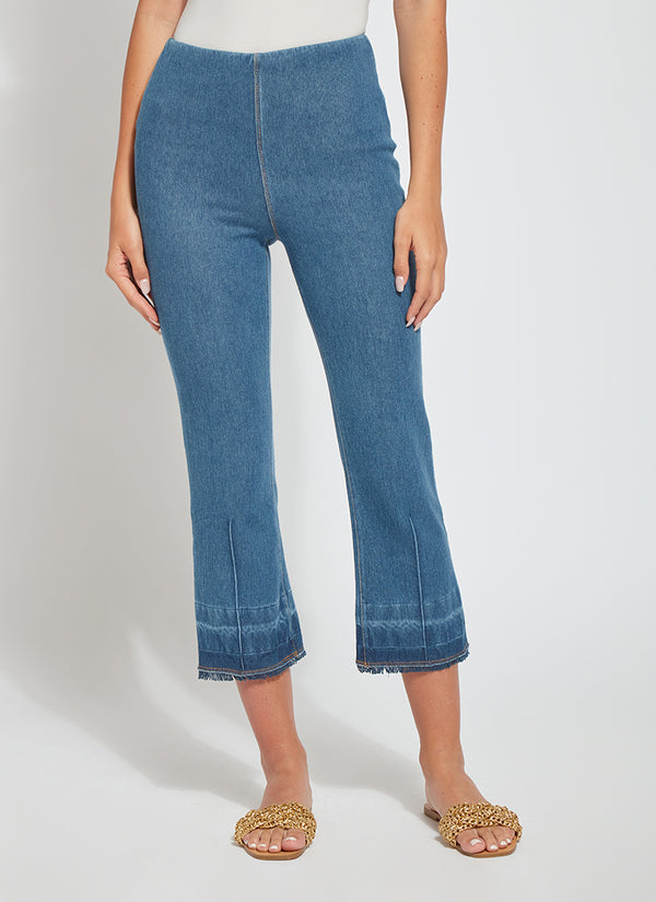 lyssé Daria Gradient Hem Denim (24" Inseam) Mid Wash