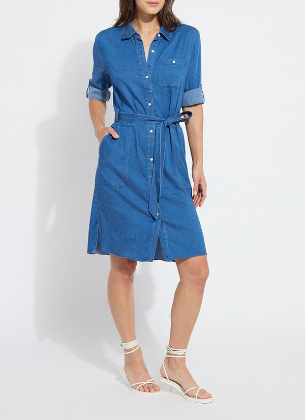 lyssé Delphine Roll Tab St Chambry Dress Mid Wash