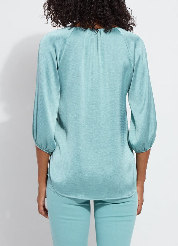 Lyssé Dena Cutout Detail Blouse Dimmed Azure