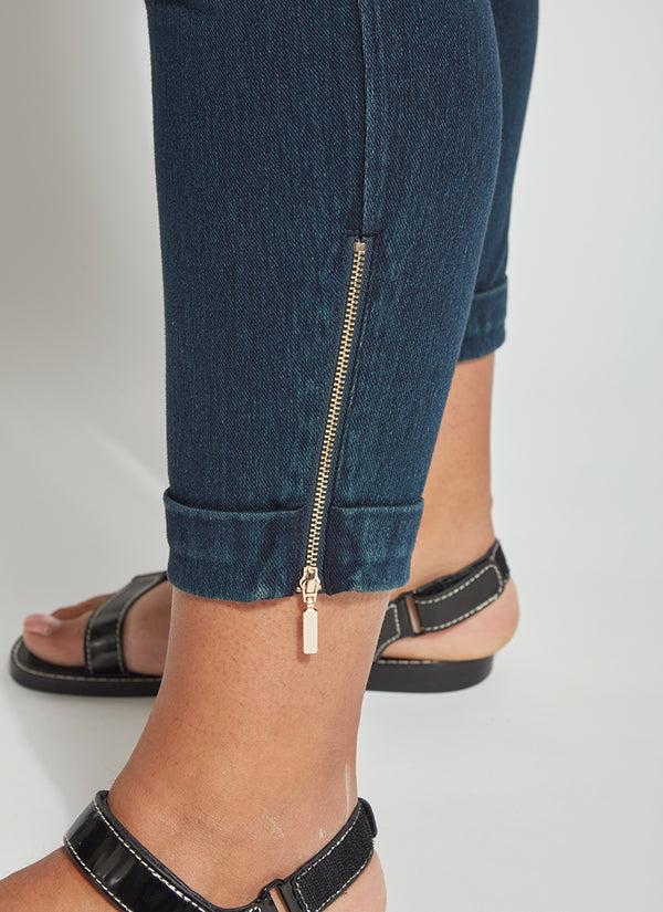 Lyssé Denim Cuffed Crop Curvy Black