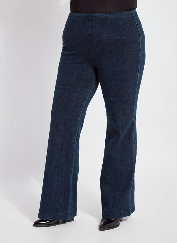 lyssé Denim Trouser (Plus Size 33" Inseam) Indigo