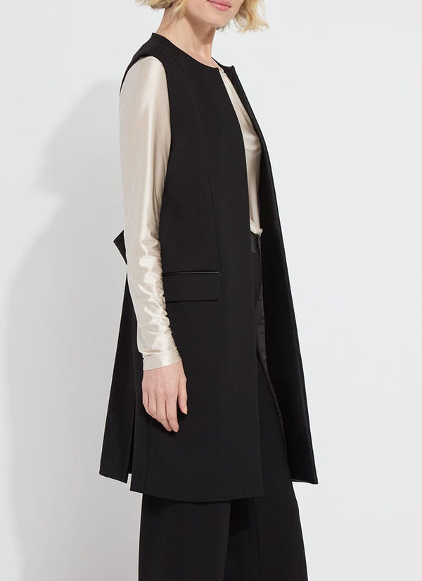 Lyssé Denver Ponte Sleeveless Coat Black