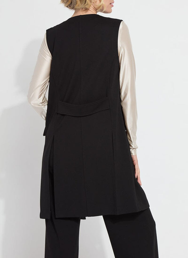 Lyssé Denver Ponte Sleeveless Coat Black