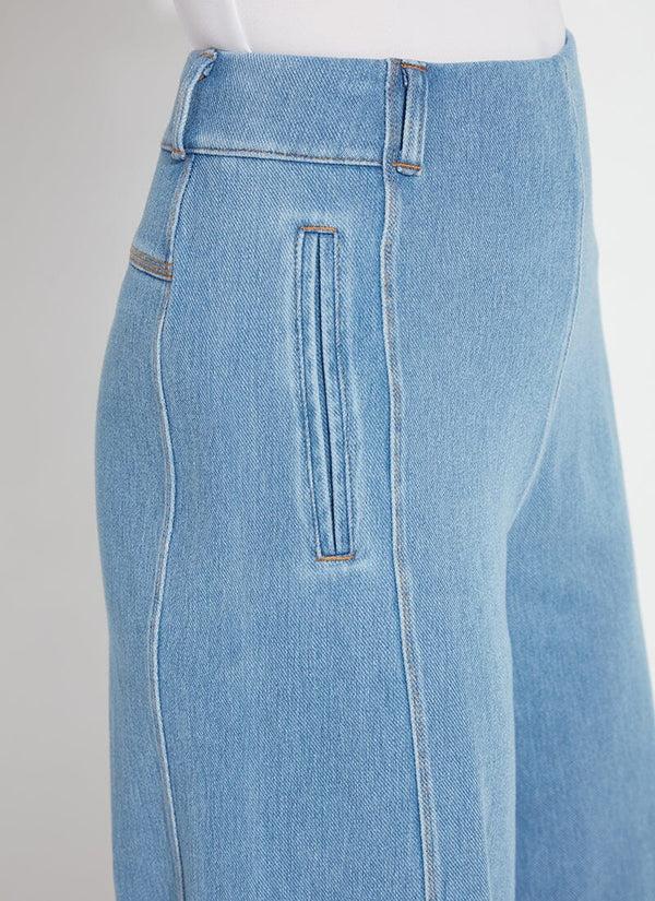 Lyssé Echo Denim Culottes (23" Inseam) Bleached Blue