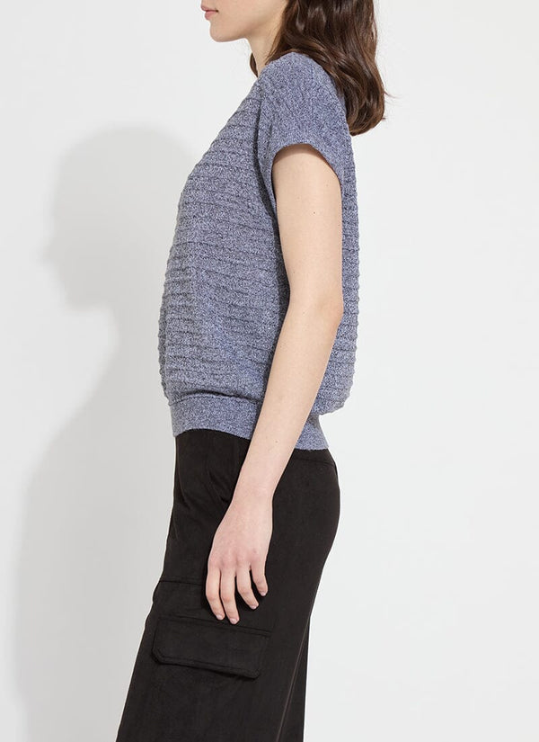 Lyssé Edena Smocked Sweater Salt And Pepper