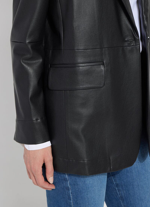 Lyssé Eira Vegan Leather Blazer Black