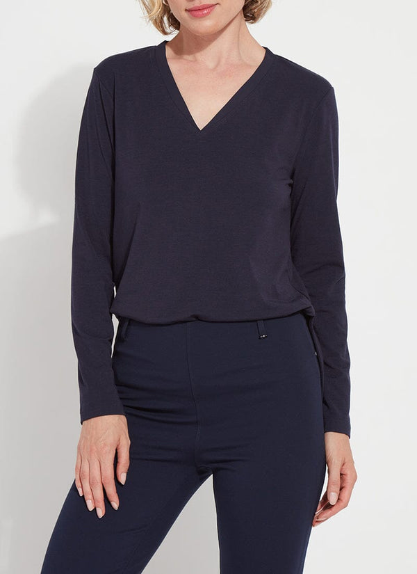 Lyssé Eliana V-Neck Top White