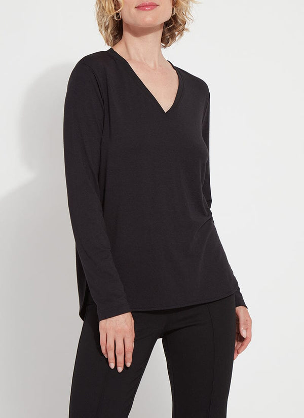 Lyssé Eliana V-Neck Top White
