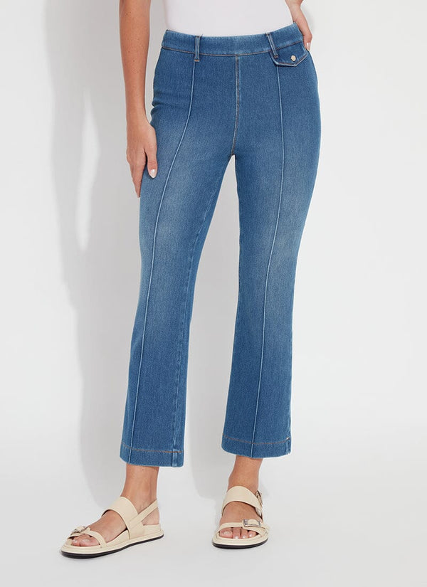 lyssé Elle Ankle Flare Denim (27.5" Inseam) Mid Wash