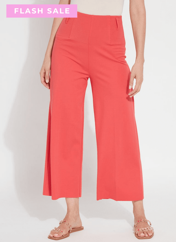 Lyssé Ellis Culottes Ponte Crop (25" Inseam) Funk Red