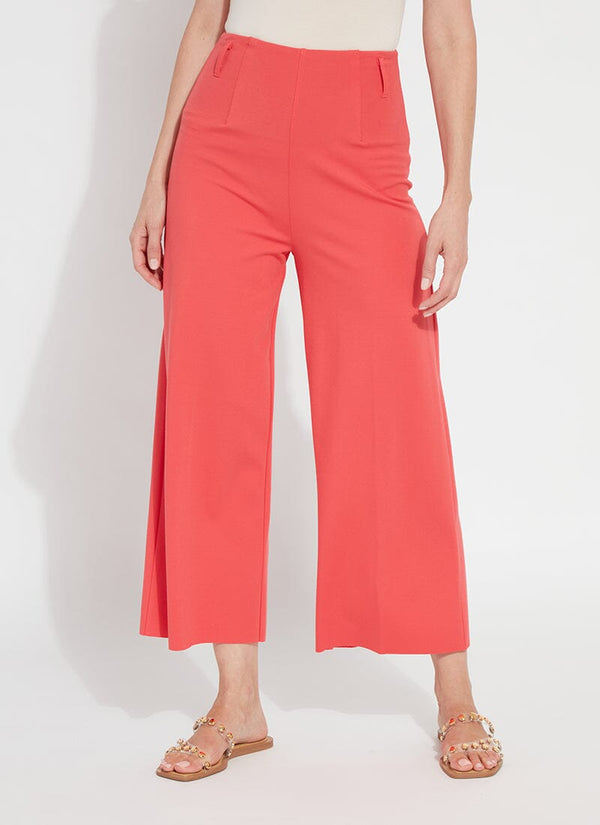 lyssé Ellis Culottes Ponte Crop (25" Inseam) Funk Red