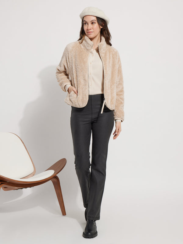 Lyssé Elora Sherpa Fleece Jacket Light Almond