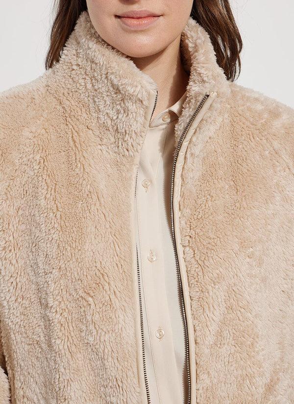 Lyssé Elora Sherpa Fleece Jacket Light Almond