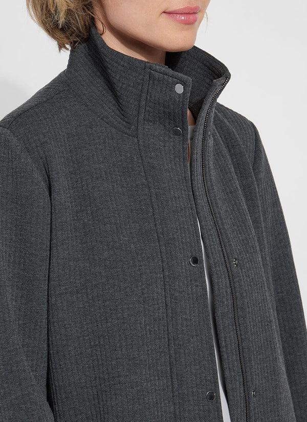 Lyssé Elsa Quilted Jersey Jacket Charcoal Melange