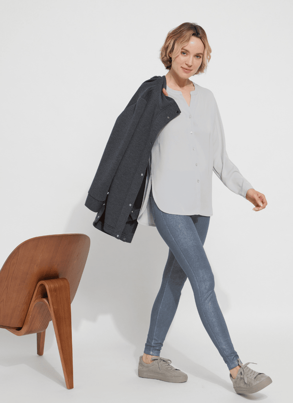 Lyssé Elsa Quilted Jersey Jacket Charcoal Melange