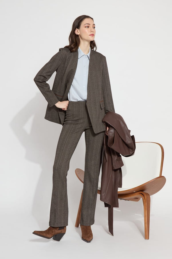 Lyssé Elysse W/ Pocket (33" Inseam) Cambridge Chevron