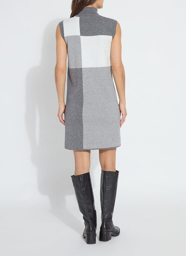 Lyssé Emerie Sweater Dress Festive Allure Check