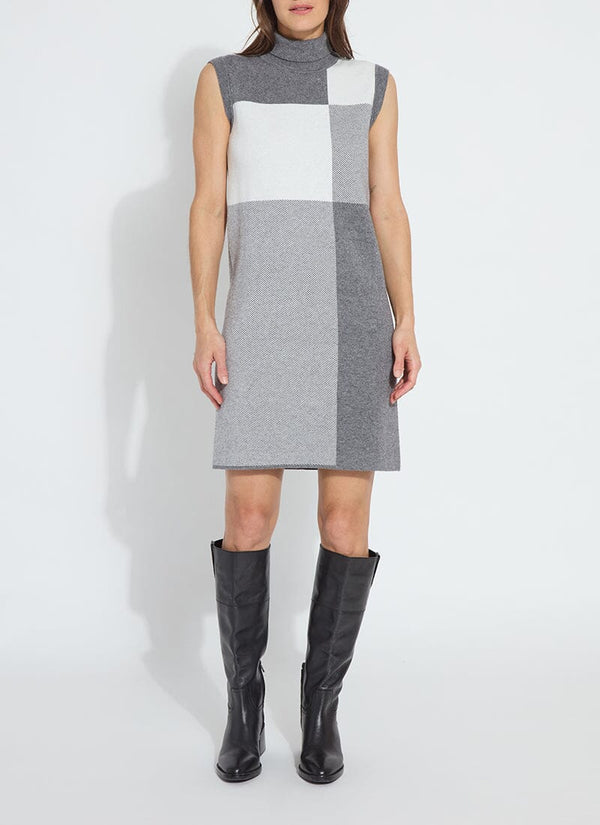 lyssé Emerie Sweater Dress Festive Allure Check