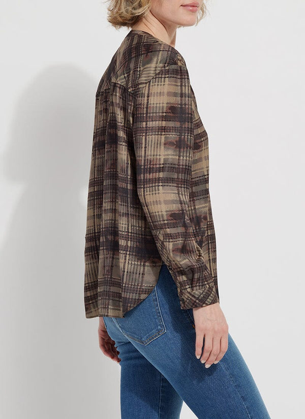 Lyssé Erica Pullover Shirt Soft Hunter Plaid
