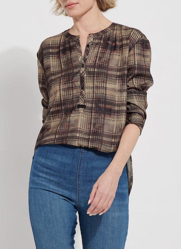 Lyssé Erica Pullover Shirt Soft Hunter Plaid