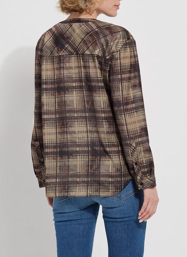 Lyssé Erica Pullover Shirt Soft Hunter Plaid