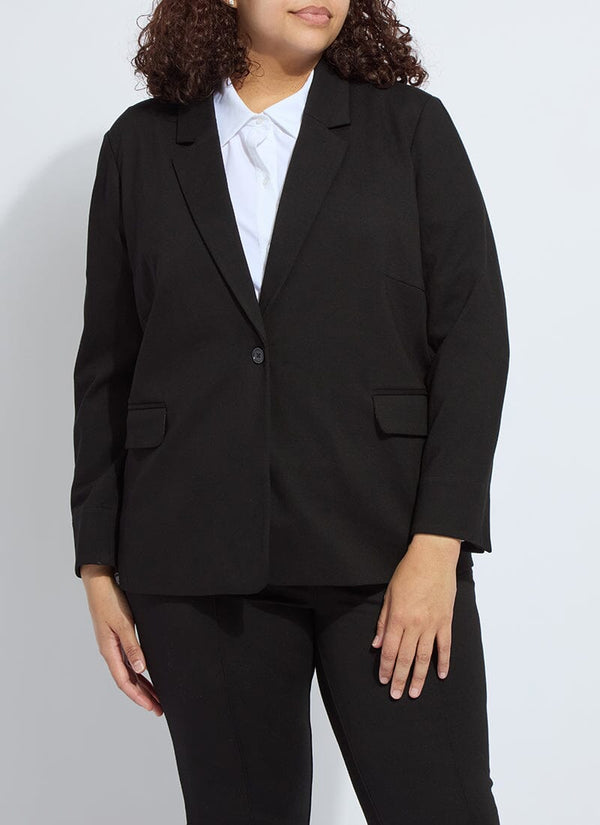 lyssé Essential Ponte Blazer Curvy Black