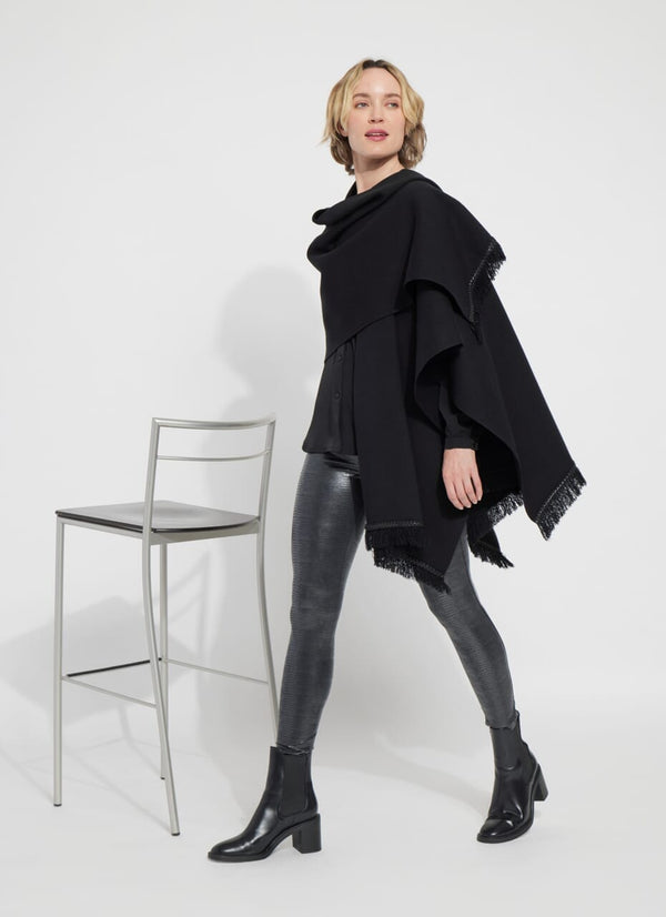 lyssé Eva Cozy Sweater Wrap Black