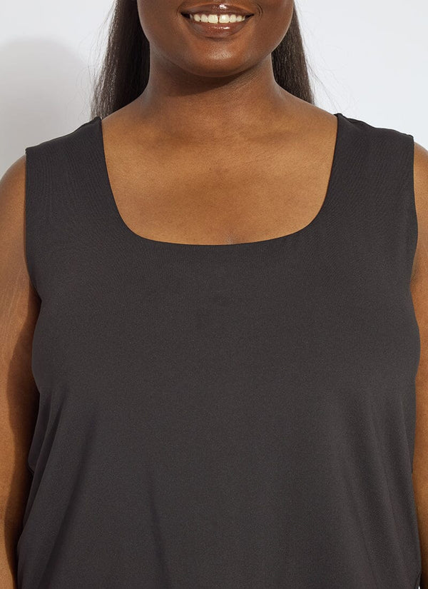 Lyssé Evie Scoop Neck Tank Curvy White