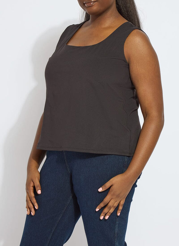 Lyssé Evie Scoop Neck Tank Curvy White