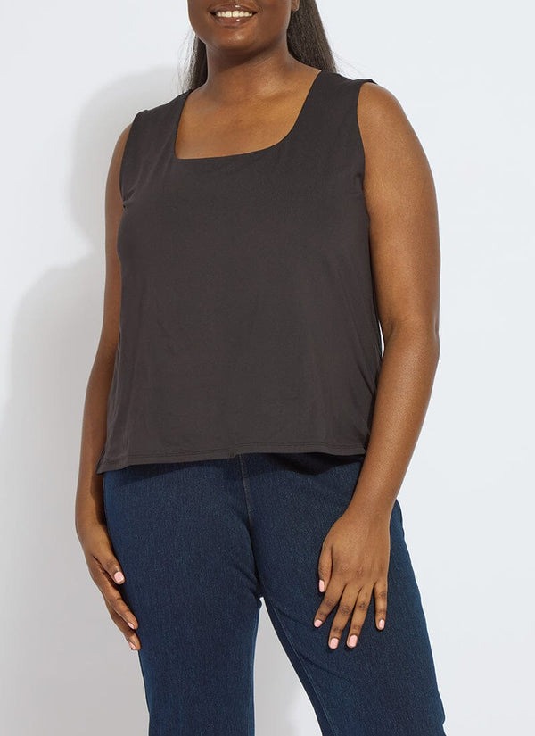 lyssé Evie Scoop Neck Tank Curvy White