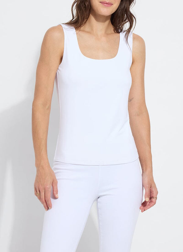 lyssé Evie Scoop Neck Tank White