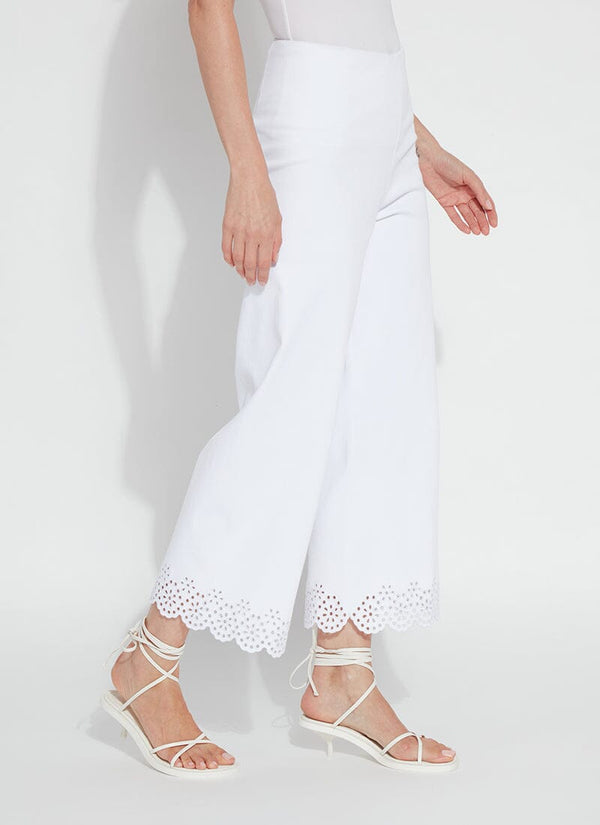 Lyssé Eyelet Embroidered Crop (Plus Size) White