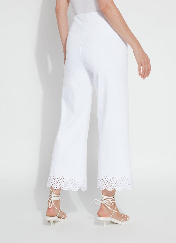 Lyssé Eyelet Embroidered Crop (Plus Size) White